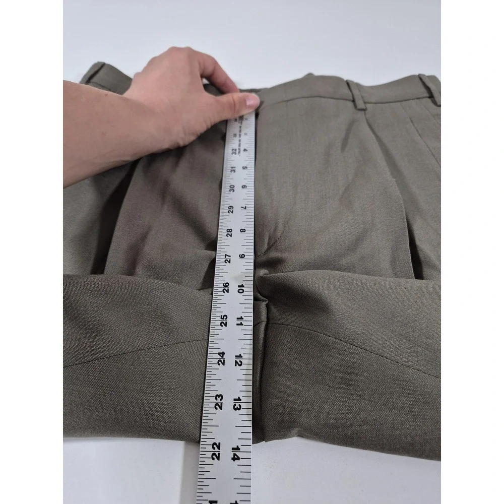 VTG Sansabelt Dress Pants Mens 34x36 Beige Pleated Straight Comfort Waist